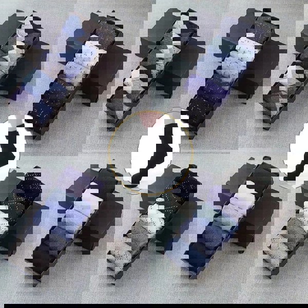 Anysox Anyfootwear 5 Pairs Size 6-10 Casual Business Socks High Quality Cotton Breathable Elastic Pattern Design For Men