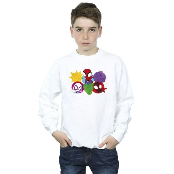 Marvel Boys Spidey And His Amazing Friends Faces Sweatshirt - White