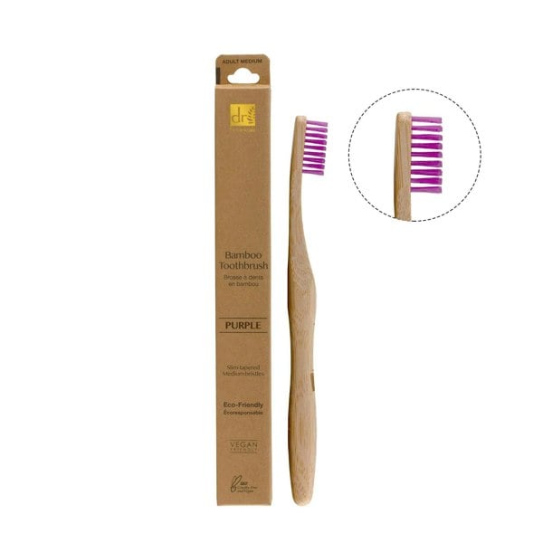 Dr Botanicals Bamboo Toothbrush Purple