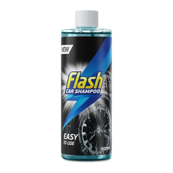 FLASH Car Shampoo Foam Wash Quick Safe & Effective on All Paintwork 500ml
