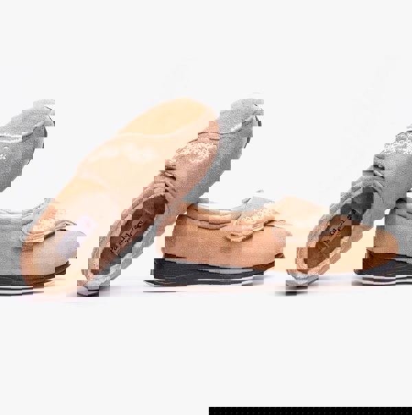 Padders HUG Womens (EE Fit) Touch Fasten Slippers Taupe