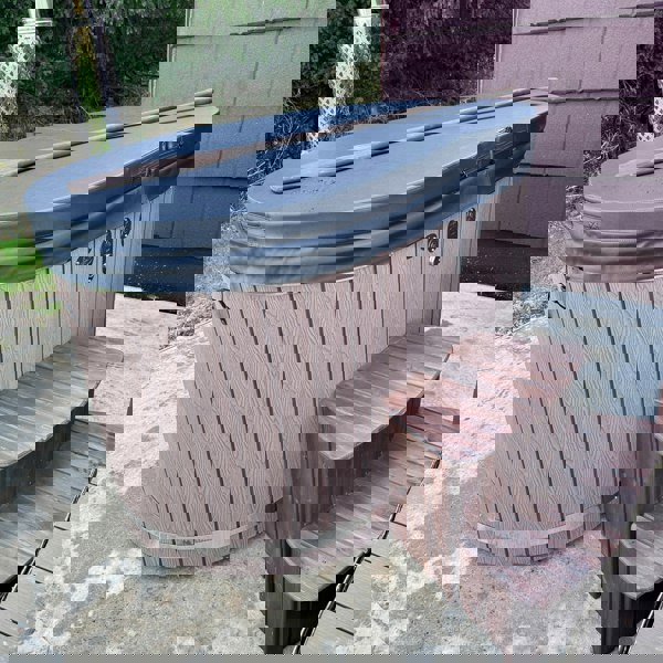 Ofuro wood-fired tub with external heater