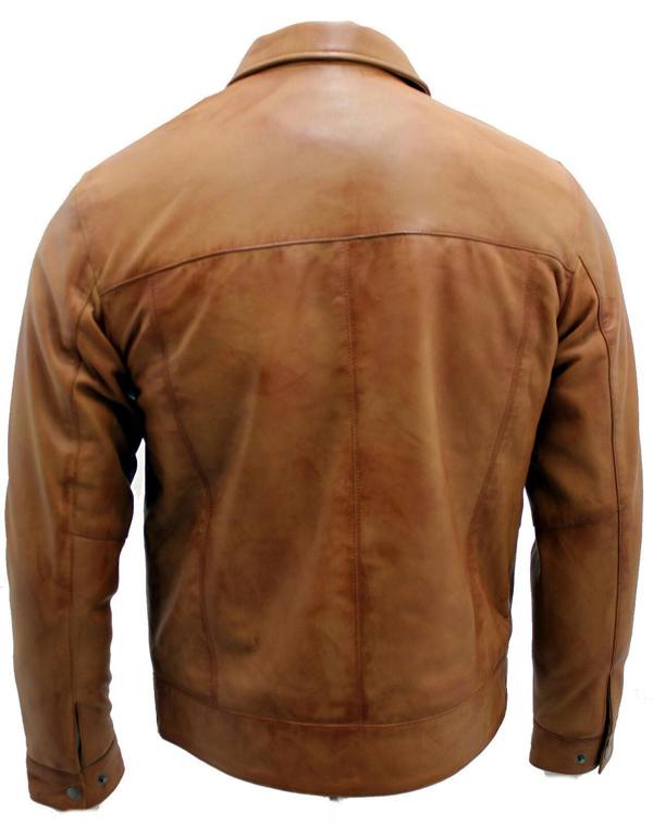 Infinity Leather Mens Retro Classic Nappa Leather Biker Jacket