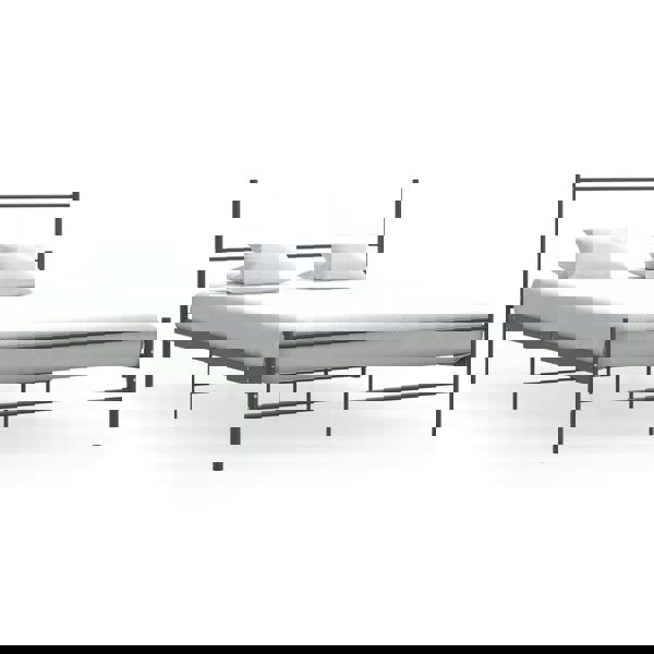 Berkfield Bed Frame Grey Metal 140x200 cm