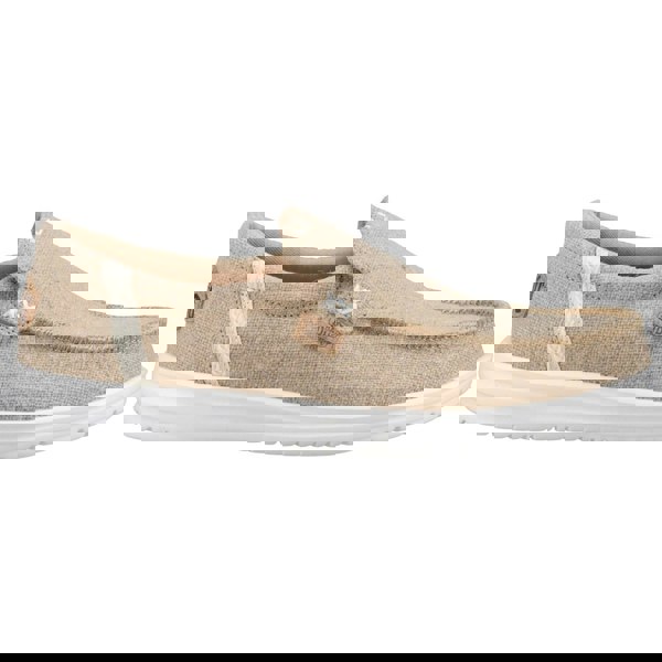 HEYDUDE Mikka Jute Linen Men's Irish Cream Moccasins Shoes