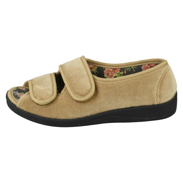 Four Seasons Ladies Four Seasons Floral Lined Slippers Mary