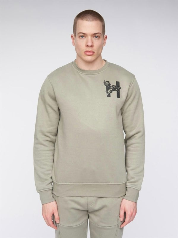 Henleys Morehen Crew Sweatshirt - Dusty Olive