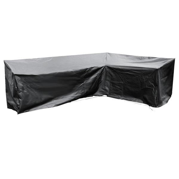 ezbreathe large right l shape sofa cover in black