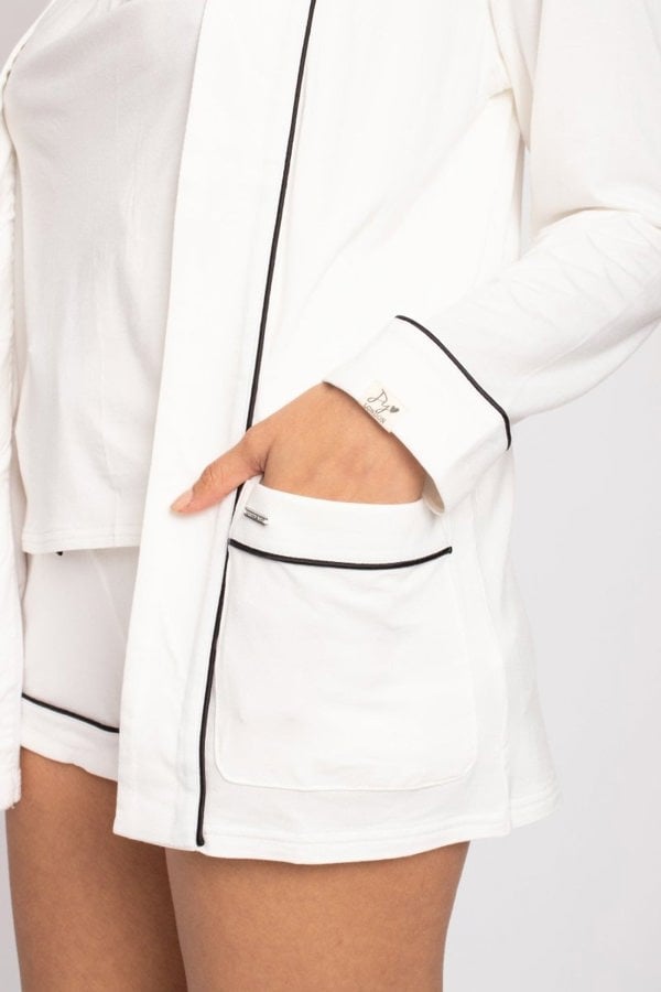 Bamboo Nightwear Jacket in CreamNightwear