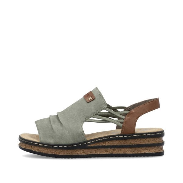 Rieker 62962-52 Womens Sandals Green