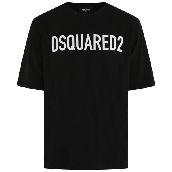 DSQUARED2 Loose Fit Brand Logo Black  T-Shirt XS
