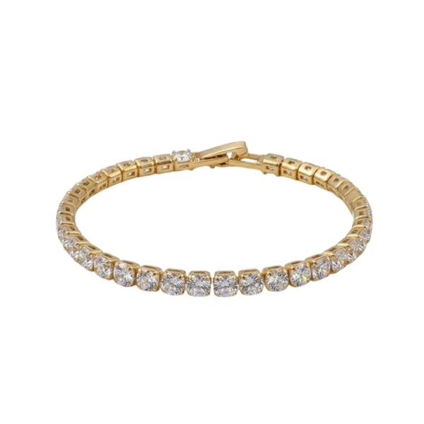 Say It With Round Stone Tennis Bracelet - Yellow Gold