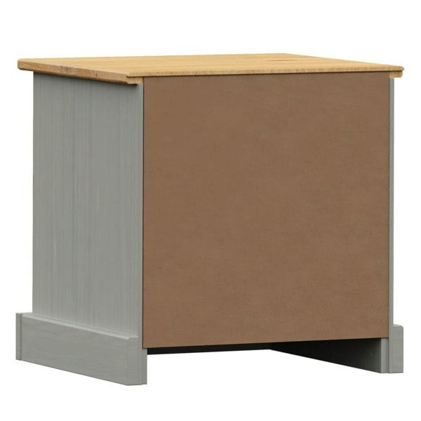 Berkfield Bedside Cabinet VIGO Grey 42x35x40 cm Solid Wood Pine