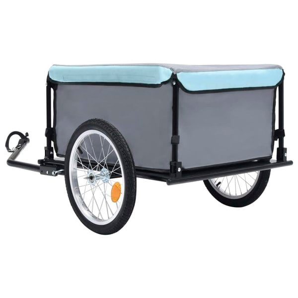 Berkfield Bike Cargo Trailer Black and Blue 65 kg
