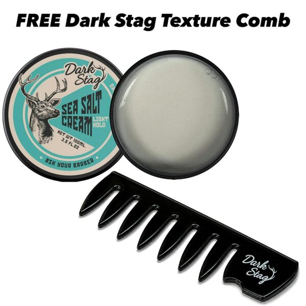 Dark Stag Sea Salt Cream 100ml with FREE Texture Comb
