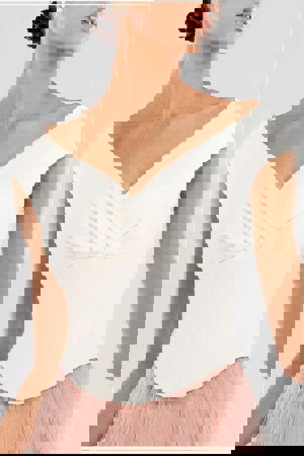 Front Pleated Wrap Off The Shoulder Corset T241