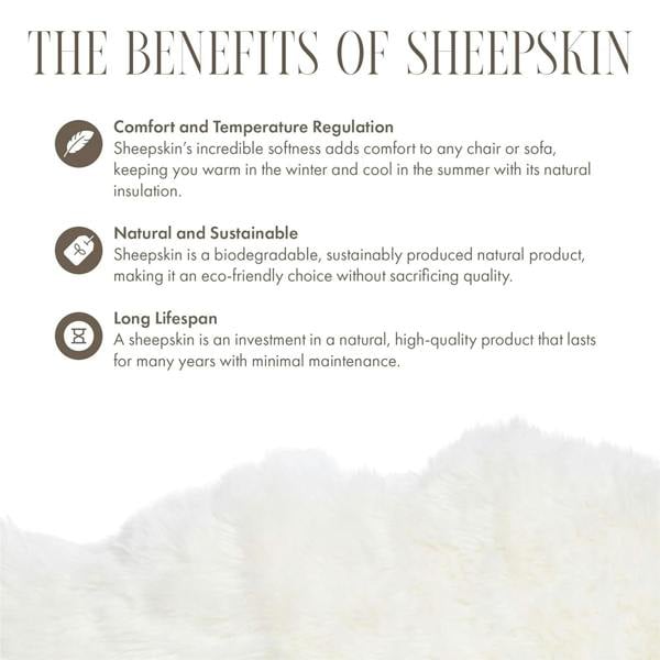 Infinity Leather Genuine Sheepskin Double Natural Fluffy Silky Soft Real Wool Rug