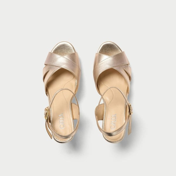 Calla Emily Shoes - Champagne Leather