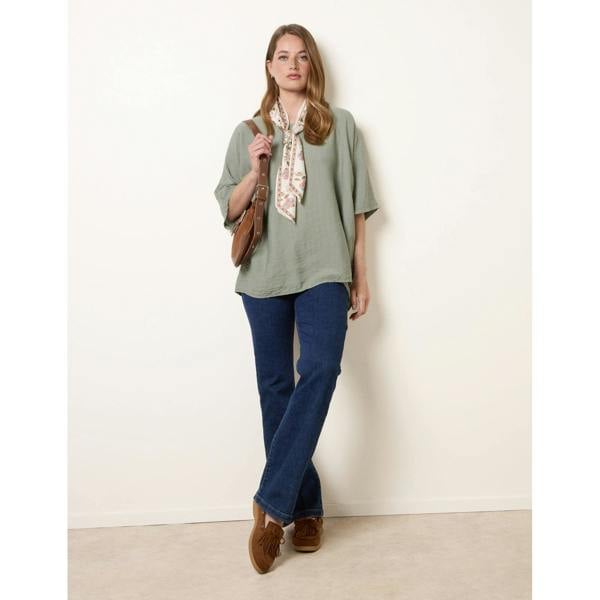 Blue Vanilla Scarf Viscose Top