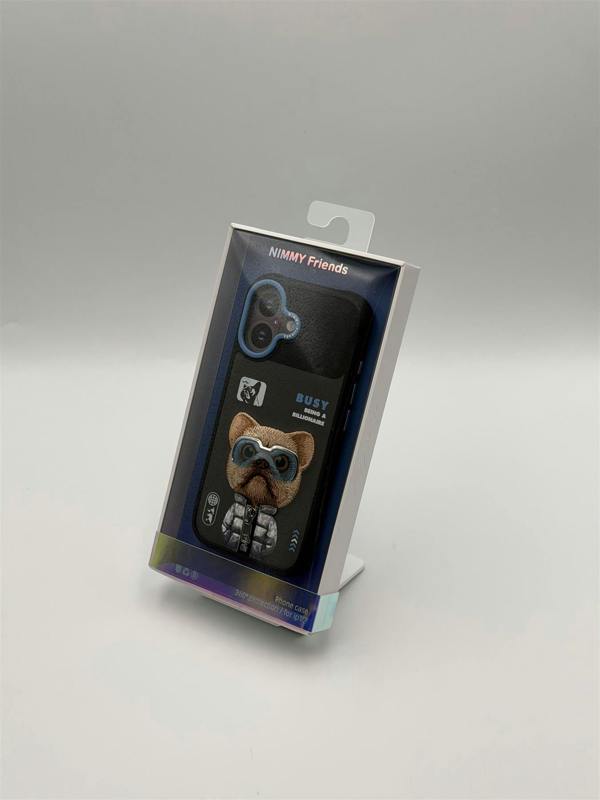 Nimmy Friends Nimmy Cool & Cute 2.0 Little Rich Tycoon Dog Case with MagSafe for iPhone 17 6.3" Black Blue - N-KMLL-IP17-01