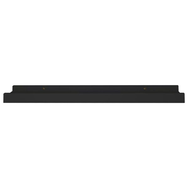 Berkfield Picture Frame Ledge Shelves 2 pcs Black 40x9x3 cm MDF