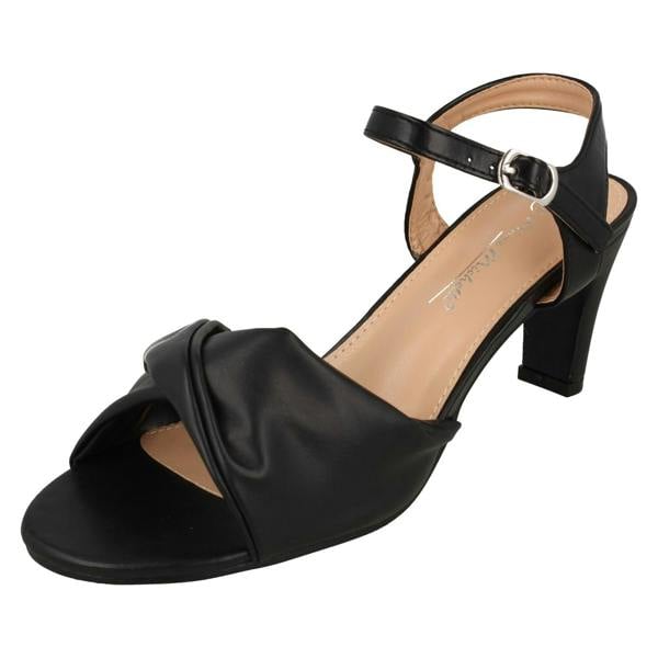 Anne Michelle Ladies Anne Michelle Mid Heel Casual Wide Fit Sandals F12111