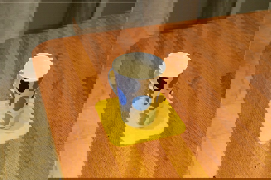 Aidapt 9cm Square Coasters Yellow Pk 4