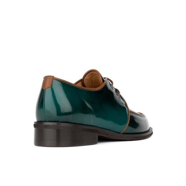 Embassy London Kiss - Green - Women's patent leather lace up shoe