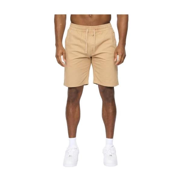 Crosshatch Mens Blansmoore Elasticated Regular Casual Shorts - Stone - 