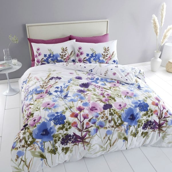 Catherine Lansfield Countryside Floral Reversible Duvet Cover Set