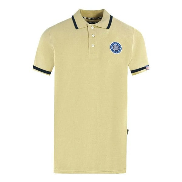 Aquascutum Unisex Adult London Embroidered Badge Polo Shirt - Beige