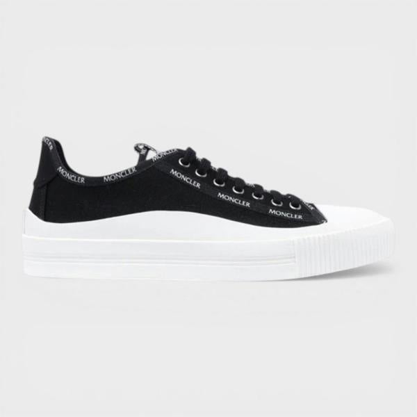 Moncler Glissiere Low Top Canvas Black White