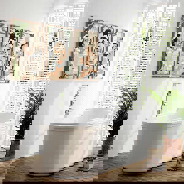 Bathroom Wall Decor Framed | Set of 3 Boho Women Wall art Prints