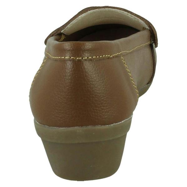 Down to Earth Ladies Down To Earth Wide Fit Wedge Heel Casual Shoes F3124