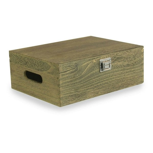 Red Hamper 30cm Oak Effect Wooden Display Box