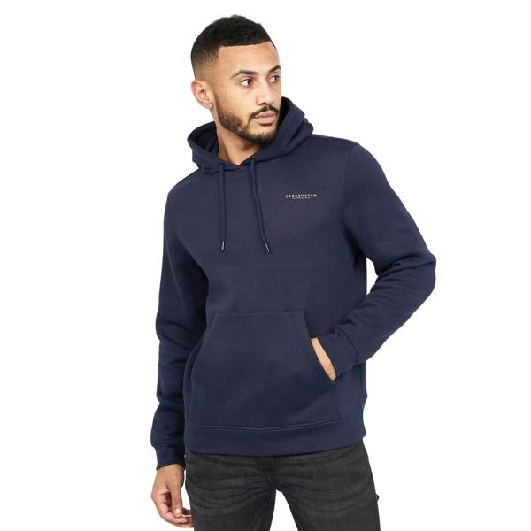 Crosshatch Mens Traymax Overhead Hoodie (Pack Of 2) - Navy/Mustard - 