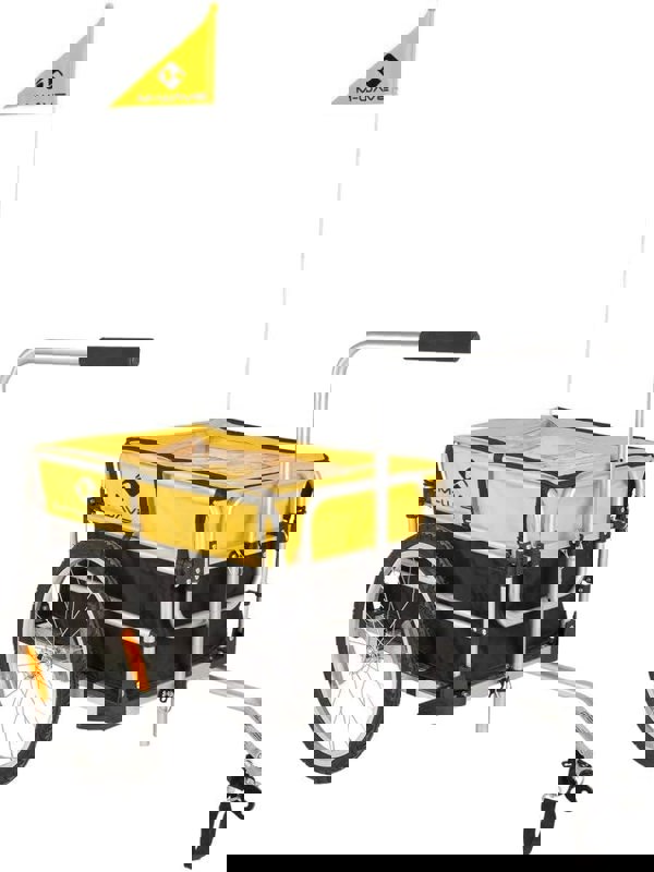 M-Wave Stalwart Carry Fold 1 Luggage Bicycle Trailer - Black/Yellow