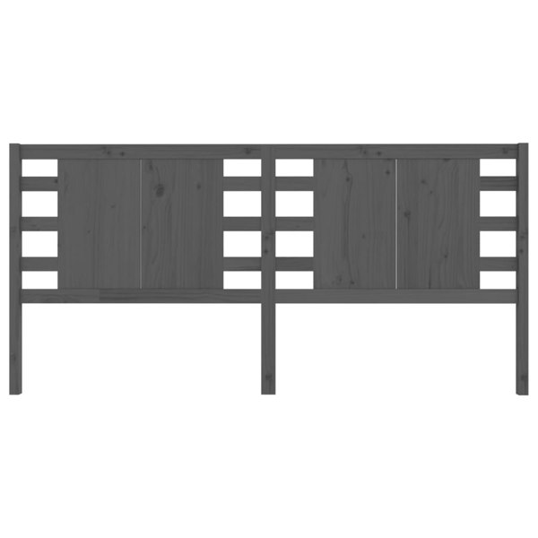 Berkfield Headboard Grey 206x4x100 cm Solid Wood Pine