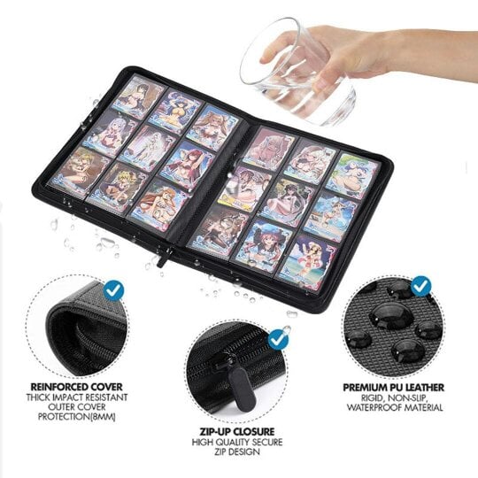 Havendro Trading Card Album 252 Slot Top Loader Holder Card Binder Card Folder Black Gift