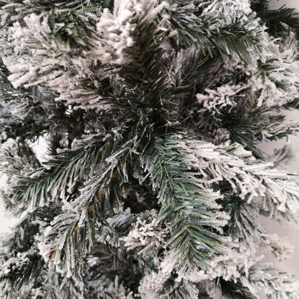 Samuel Alexander 8ft Indoor Flocked PVC Christmas Tree Arch with Snow Tips and Flat Top