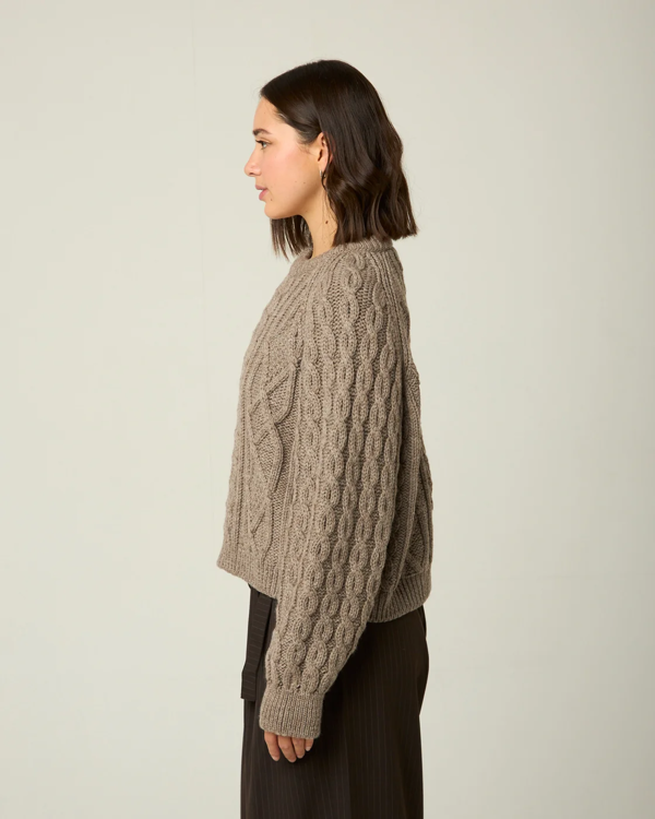 Peregrine Beckett Cable Knit Crew Jumper