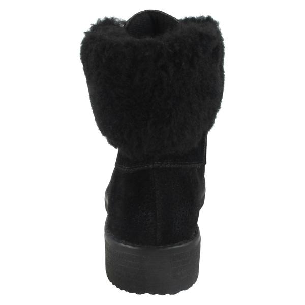 Spot On Ladies Spot On Fur Collar Ankle Boots