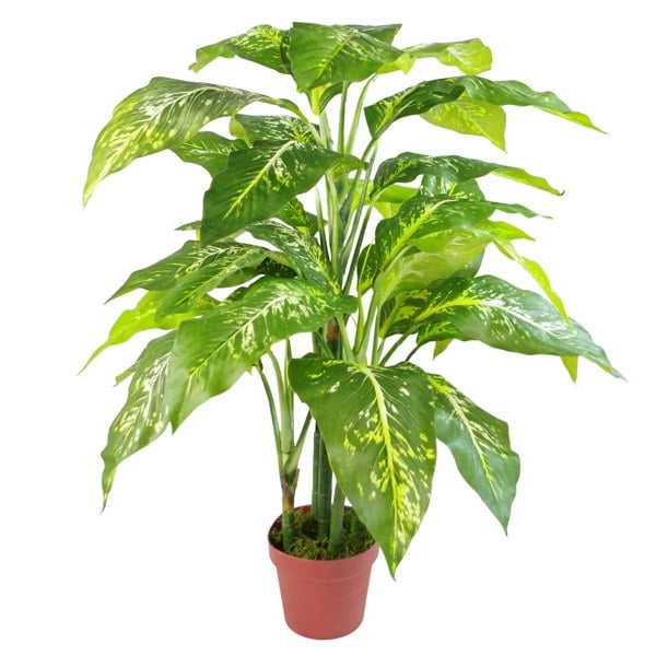 Leaf 100cm Large Fox's Aglaonema (Spotted Evergreen) Tree Artificial Plant