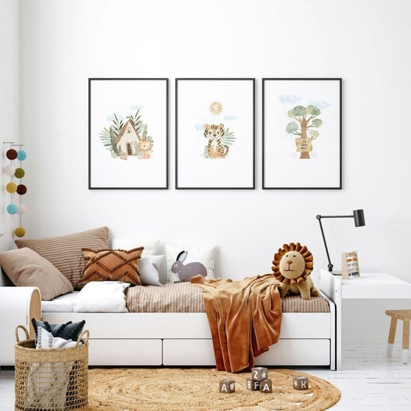 Artwork For Nursery Walls | Set of 3 wall art prints