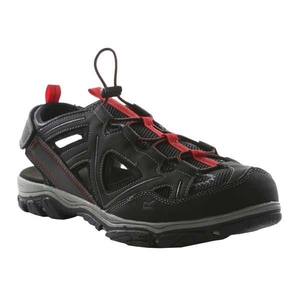 Regatta Mens Westshore III Walking Shoes - Black/True Red