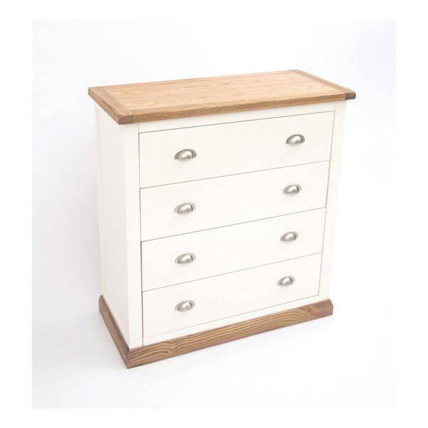 Cabinet Bits Tropea 4 Drawer Chest of Drawers Chrome Cup Handle
