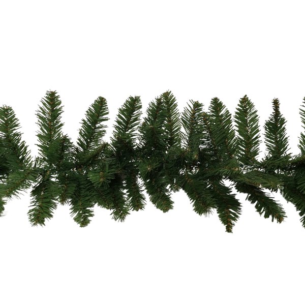 Samuel Alexander 2.7m x 25cm Plain Green Christmas Garland with 200 Bullet Tips