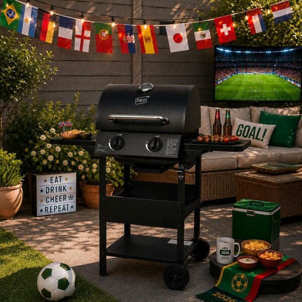 Neo Black Steel 2 Burner Gas BBQ Grill
