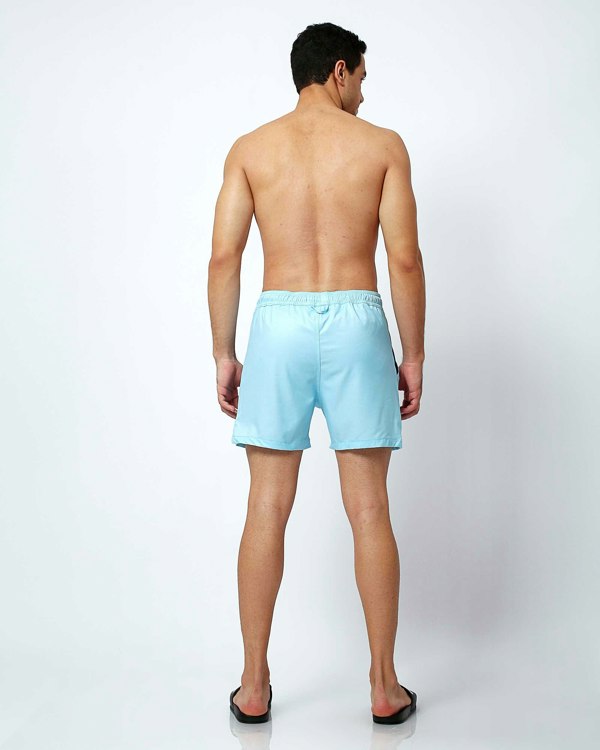 Randy Cow Baby Blue - Swim Shorts with Waterproof Pocket