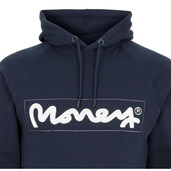 Money Mens Sig Hells Cotton Hoodie - Navy - 